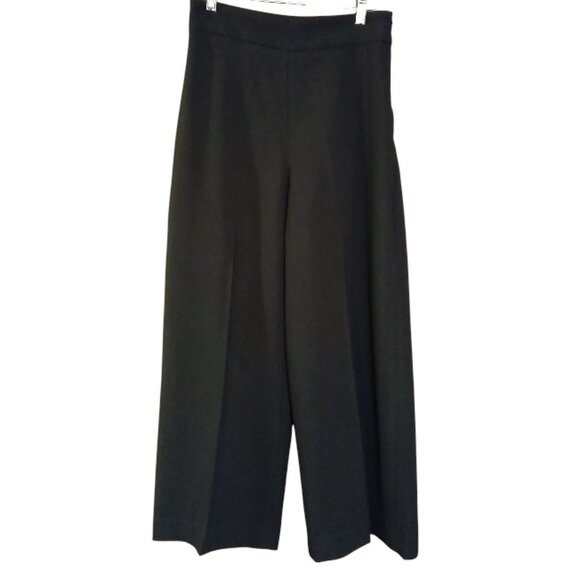 NWOT ZARA Black High Waist Wide Leg Dress Trousers Size S - Picture 2 of 11